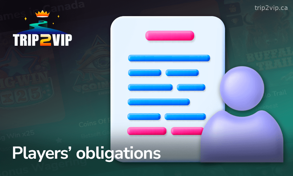 Rules and requirements for players on the Trip2VIP Canada website